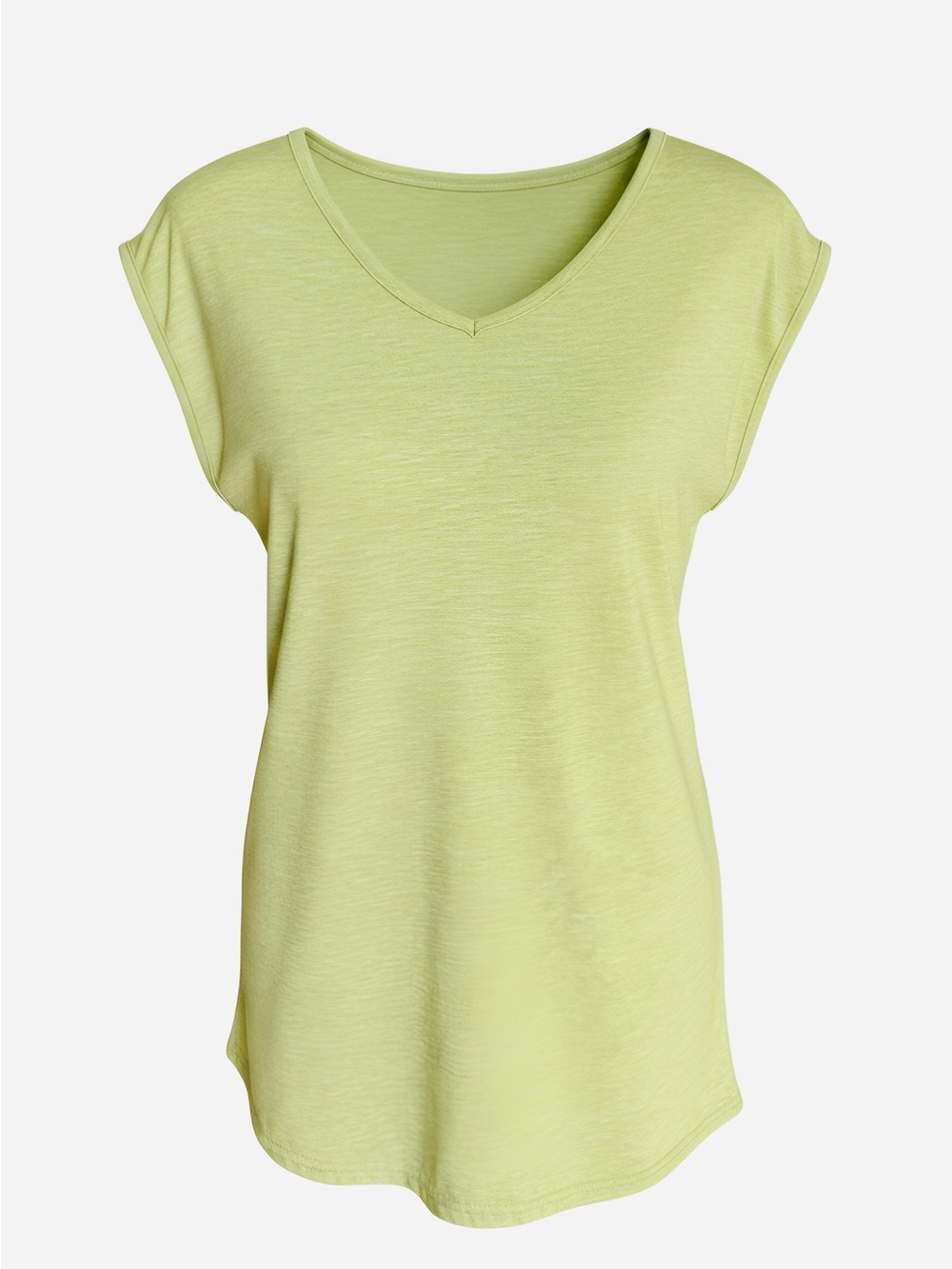 Women’s Light Green V-Neck Top - Medium, Like New
